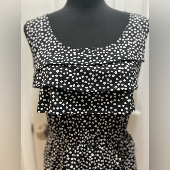 Danny & Nicole Black and White Sheath Midi Dress Size Medium - Picture 2 of 5